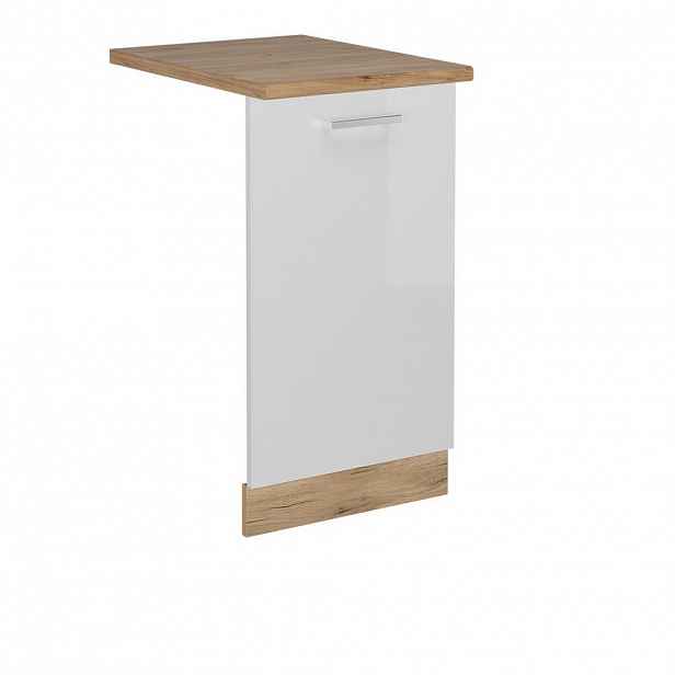 Vicco PŘEDNÍ PANEL R-Line Bílá vysoký lesk 45 cm , PD Dub