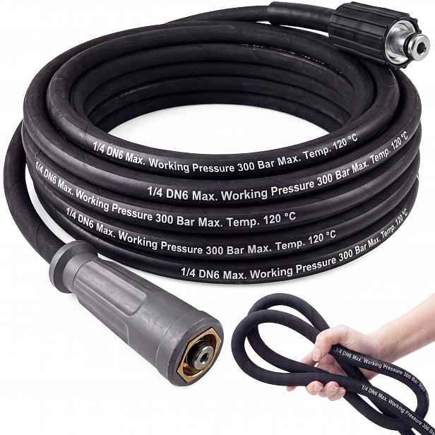 Hadice 25 Metrů Pro Myčky Karcher Hd Hds Easy Lock M22X1,5 DN6 300 Bar 120°C
