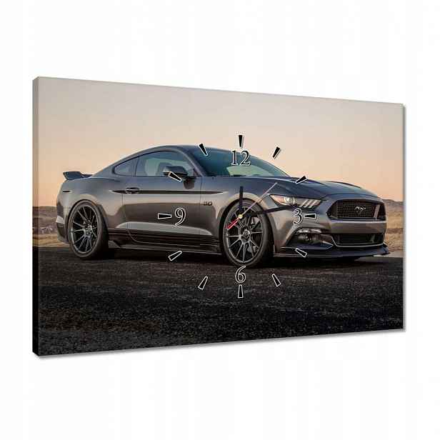 Hodiny 60x40 Ford Mustang vyrobené v Usa
