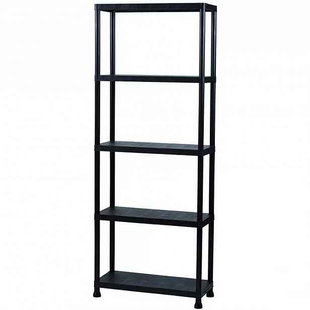 Plastový regál T80 80x30x181 cm černý