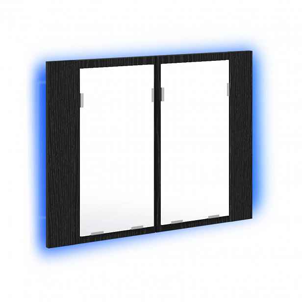 vidaXL Koupelnová zrcadlová skříň Černý dub 60 x 12 x 45 cm