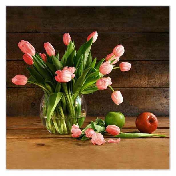 Plakáty 140x140 Červené tulipány