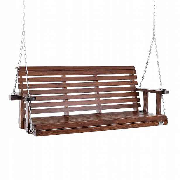 Dřevěná zahradní houpačka zavěšená na terasu, veranda, 170 cm