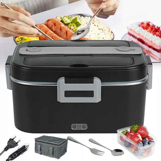 Elektrický Obědový Box Na Ohřívač Jídla, Nádoba 75 W, 1.8 L, Přenosná
