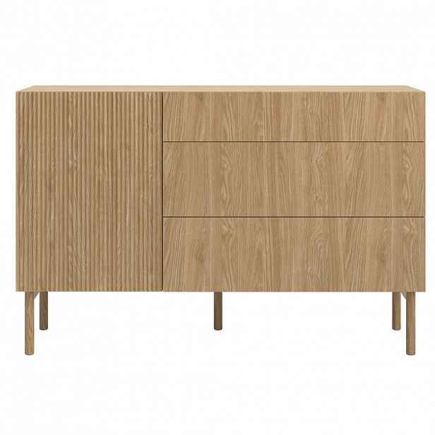 Selsey KOMODA Nolie dekor dubu se 3 zásuvkami 140 cm