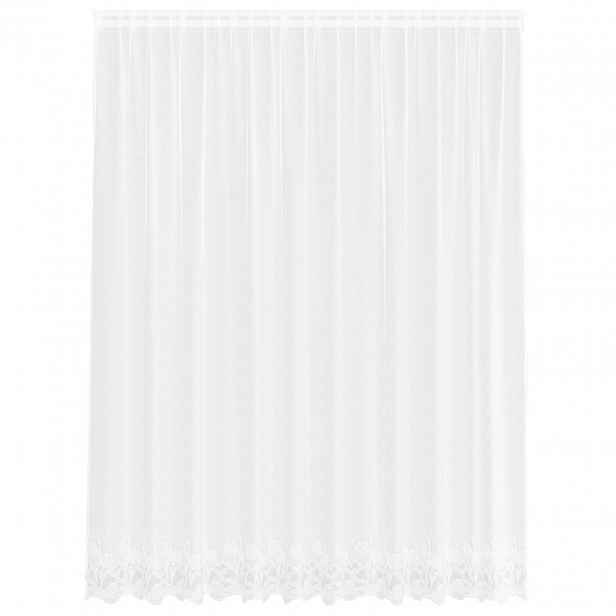 vidaXL Čipkový Závěs Bílá 300 x 245 cm Polyester