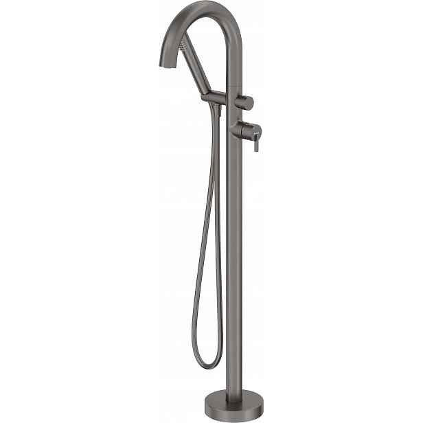 Volně stojící vanová baterie se sprchou Titanium Mosaz Aero 150 cm