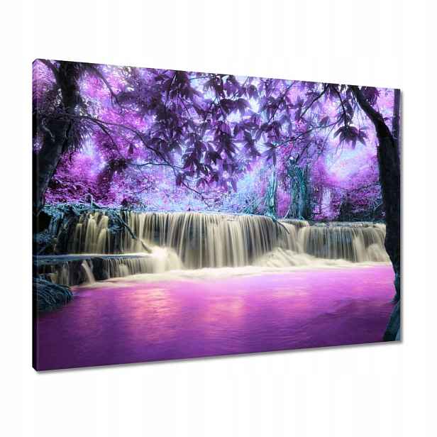 Obrazy 80x60 Fialový vodopád