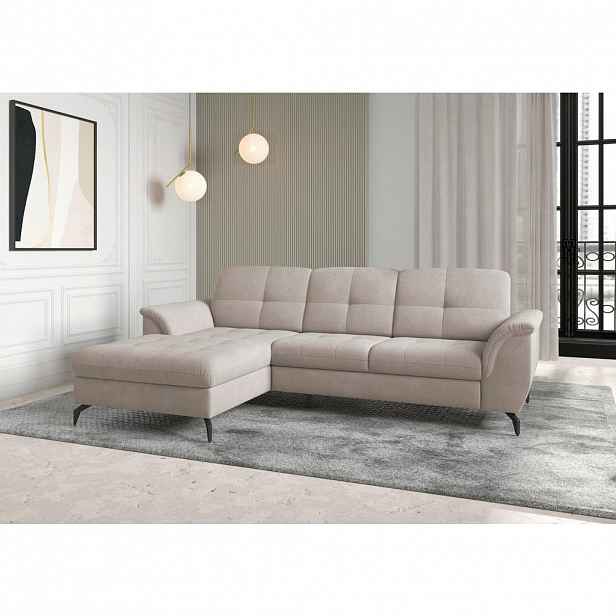 Sit & More ROHOVÁ SEDAČKA, textil, šedobéžová