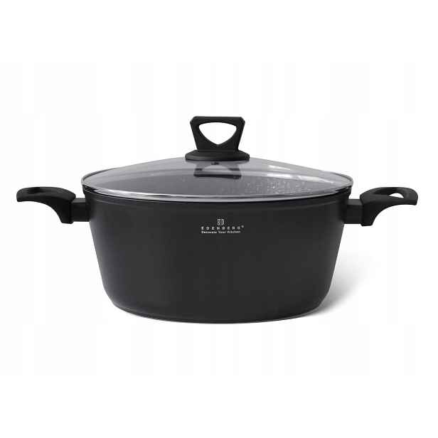 Hrnec Mramorový 2,5L 20cm Plyn Indukce Trouba Edenberg 7459 víko