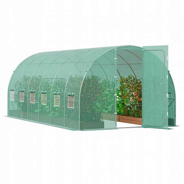Zahradní fóliový tunel skleník 17 m2 5.9x2.95x2.25 m