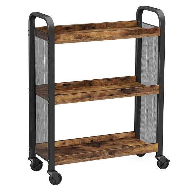 Kuchyňský Regál Pojízdný Na Kolečkách 3 Patra