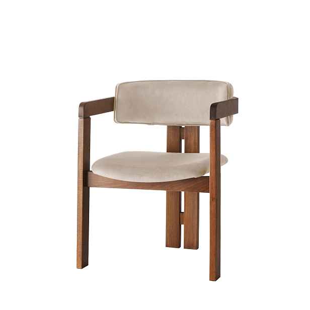 Kalune Design Jídelní židle CO Velvet z masivu béžová/ořech