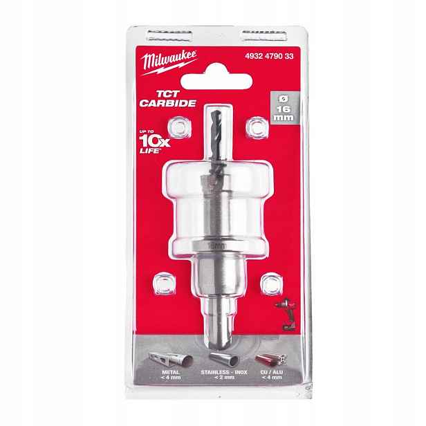 Milwaukee Korunkový Vrták s karbidem pro hliníkovou ocel Inox 16 mm Tct
