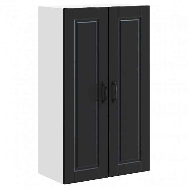 vidaXL Nástěnná skříňka PORTO Černá 60 x 31 x 100 cm Kompozitní dřevo