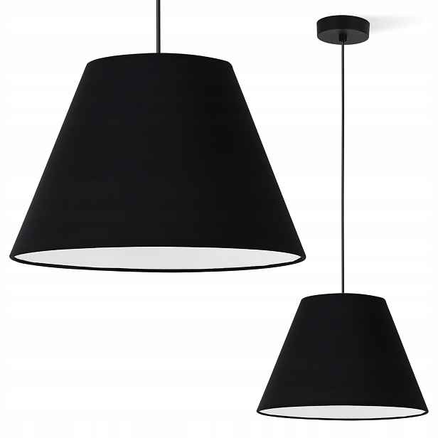 Závěsná Stropní Lampa, Černý Lustr S Kuželovým Stínidlem Do Ložnice Obývacího Pokoje