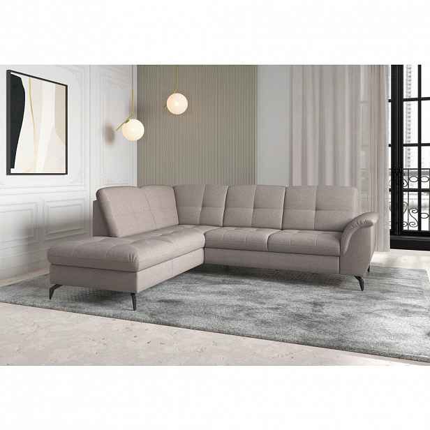 Sit & More ROHOVÁ SEDAČKA, textil, šedohnědá