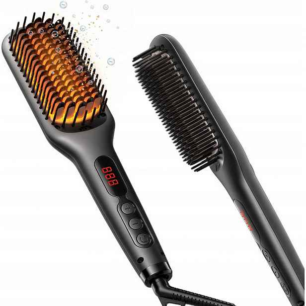 Brushx Pro keramická žehlička na vlasy Narovnávací Kartáč