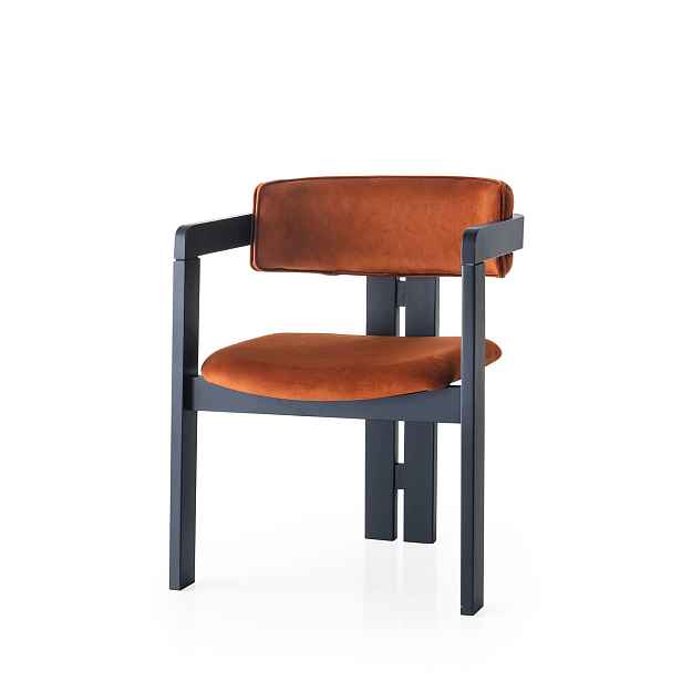Kalune Design Jídelní židle CO Velvet z masivu skořicová/černá