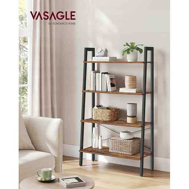 Regál Vasagle 80 cm x 137,5 cm x 34,5 cm, retro dřevo