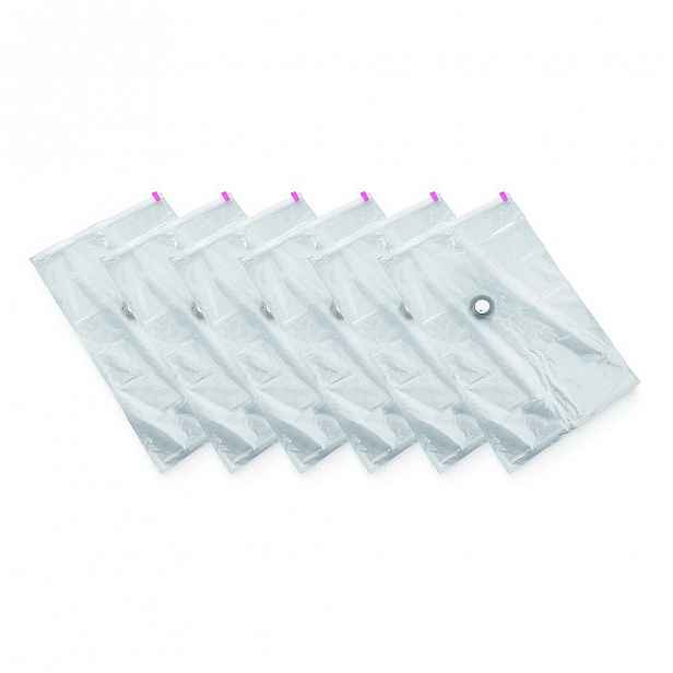 Sada 6 vakuových úložných obalů na oblečení Compactor Medium Vacuum Bags, 55 x 90 cm