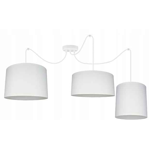 Závěsná stropní lustrová lampa Pajak Abażur bílá stropní lampa do obývacího pokoje