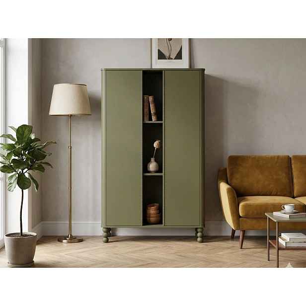 Designová vitrína DOT khaki