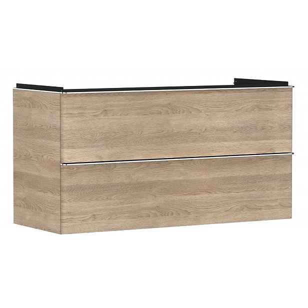 Hansgrohe Xelu Q - Umyvadlová skříňka, 63x118x50 cm, 2 zásuvky, přírodní dub/chrom 54037000