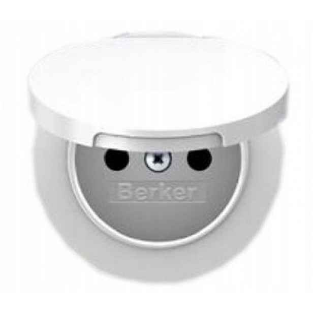 Berker R1/R3 bílý – deska do zásuvky s víkem