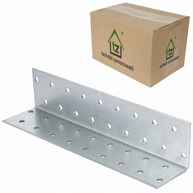 Perforované ocelové úhelníky 40x40x180 x 2 mm 50 ks montážních prvků KM20