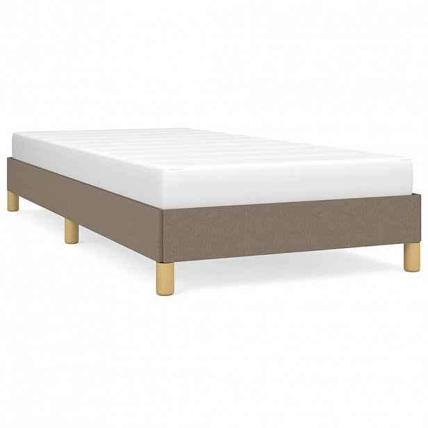 vidaXL Rám postele bez matrací taupe 90x200 cm textil