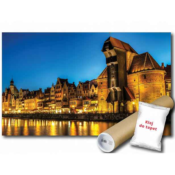 Vinylová Fototapeta Gdaňsk Jeřáb Motława 152x104