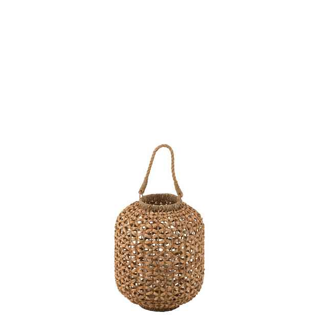 Závěsná lucerna z vodního hyacintu Lena S - Ø 31,5*41 cm J-Line by Jolipa