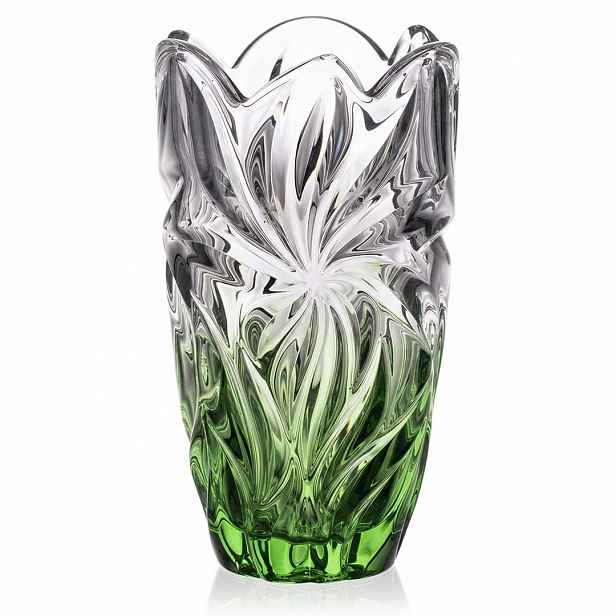 Bohemia Zelená Gradientní Váza 280 MM