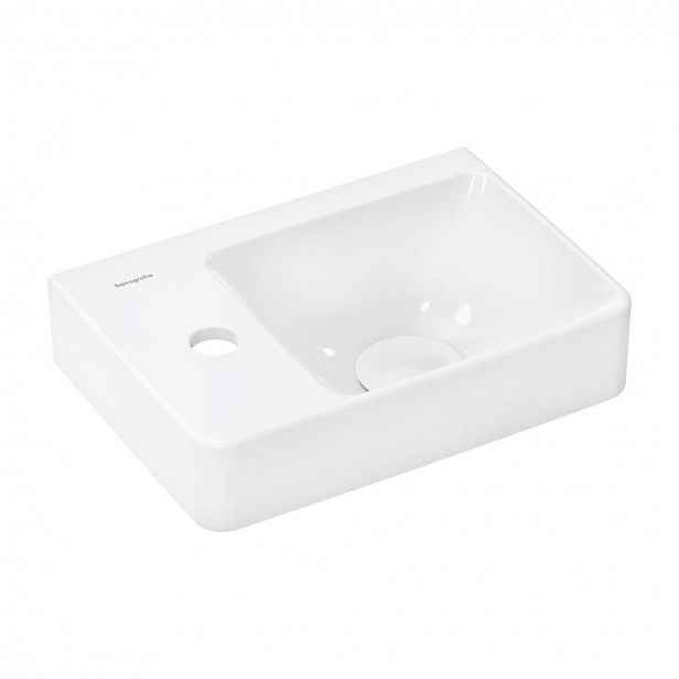 Hansgrohe Xelu Q - Umývátko 36x25 cm, bez přepadu, otvor pro baterii vlevo, SmartClean, bílá 61085450