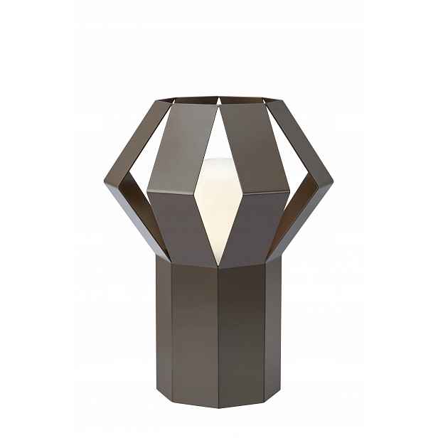 Stolní lampa Octa moderní hnědá, geometrický tvar 1xE27 Markslojd