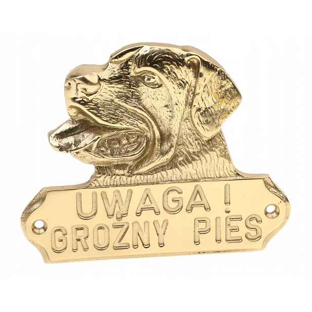 Tabulka, Mosazná Tabule, Pozor, Zlý, Nebezpečný Pes