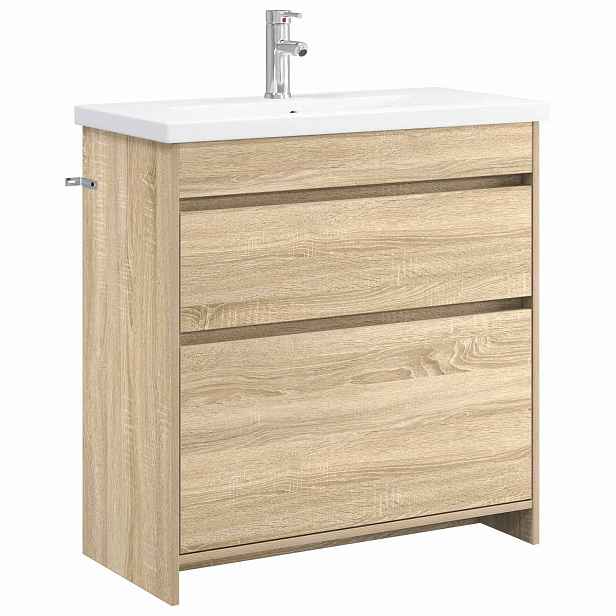 vidaXL Sada koupelnového nábytku Dub sonoma 81 x 40 x 84,5 cm