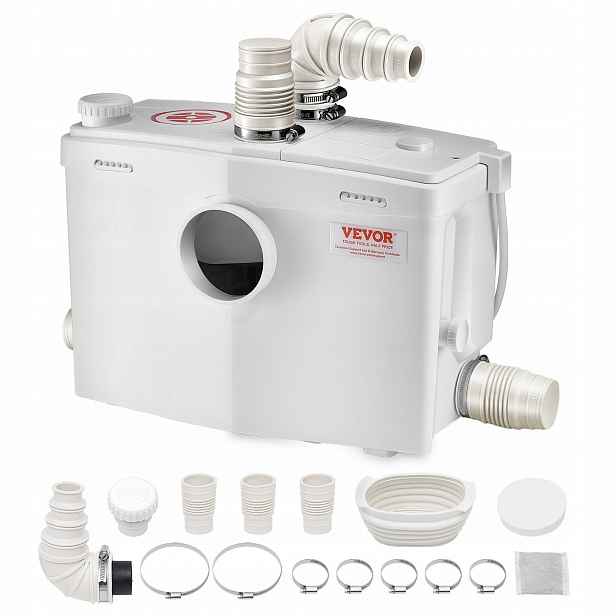 Wc drtící čerpadlo s odpadní vodou 1200 W 4 vstupy silné 180 L/min