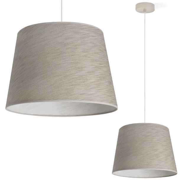 Závěsná Stropní Lampa S Lněným Stínidlem Boho Béžová Do Obývacího Pokoje Kuchyně