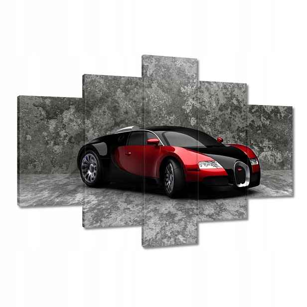 Obrazy 120x80 Bugatti Veyron Červená