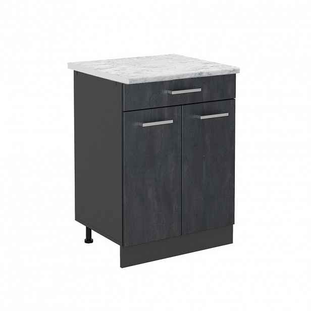 Vicco SPODNÍ SKŘÍŇKA KUCHYŇSKÉ LINKY R-Line Černý beton 60 cm PD Mramor