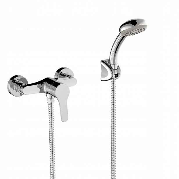 Sprchová baterie Tres Base stříbrná Chrom Cromo Komplet Do Sprchy