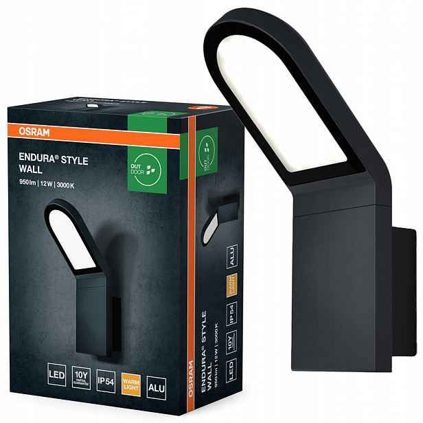 Zahradní nástěnné svítidlo Venkovní fasádní Led lampa 12W 740lm 3000K IP44 Osram