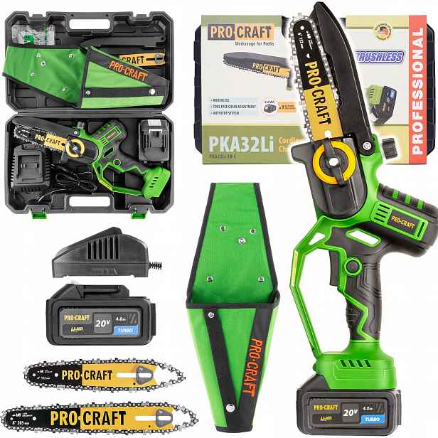 Aku pila 20V Procraft PKA32Li-P Bezuhlíková Lišta 6 a 8