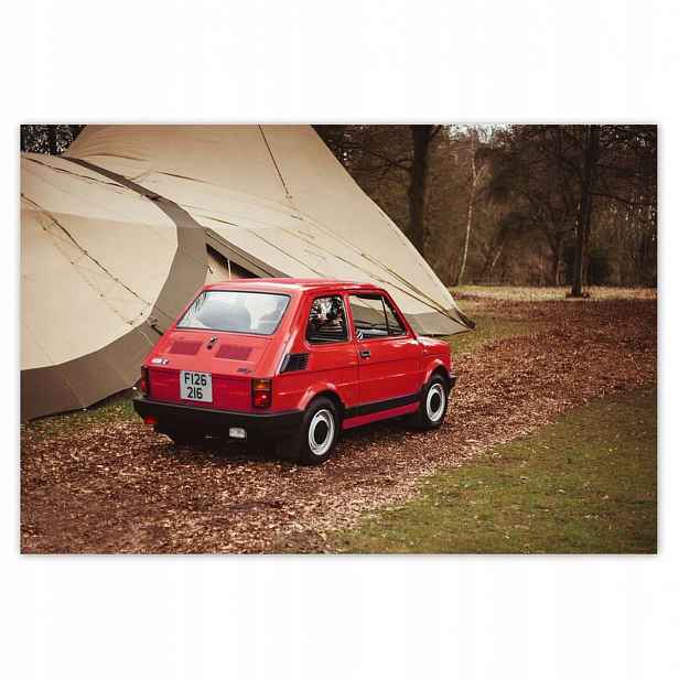 Fototapety 200x135 Červené batole Fiat 126p