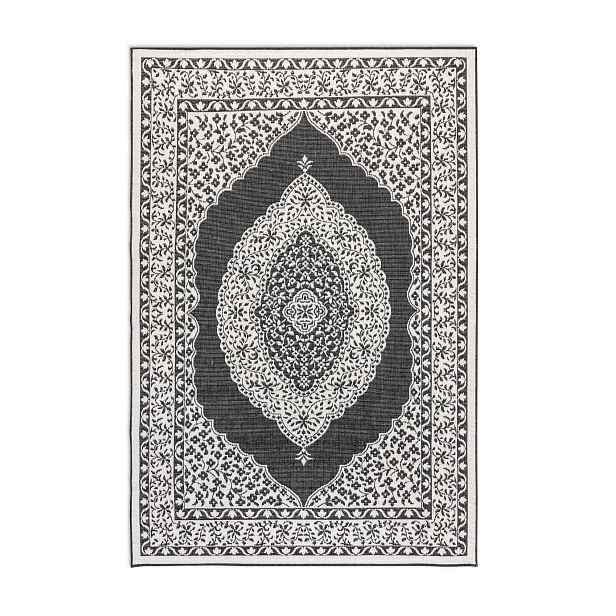 Kusový koberec Gemini 106024 Black z kolekce Elle – na ven i na doma, 160x230, černobílá, chodba / předsíň, ELLE Decoration