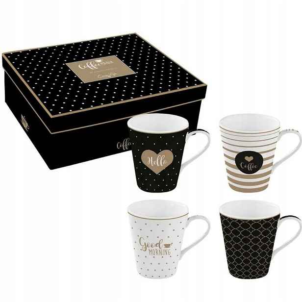 Porcelánové Hrnečky Caffee 300 ML 4KS