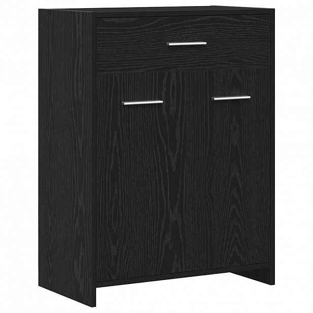 vidaXL Koupelnová skříň Černý dub 60 x 33 x 80 cm Kompozitní dřevo