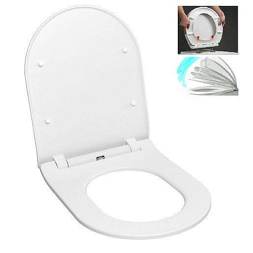 WC prkénko Glacera duroplast bílá EASYSLIM44
